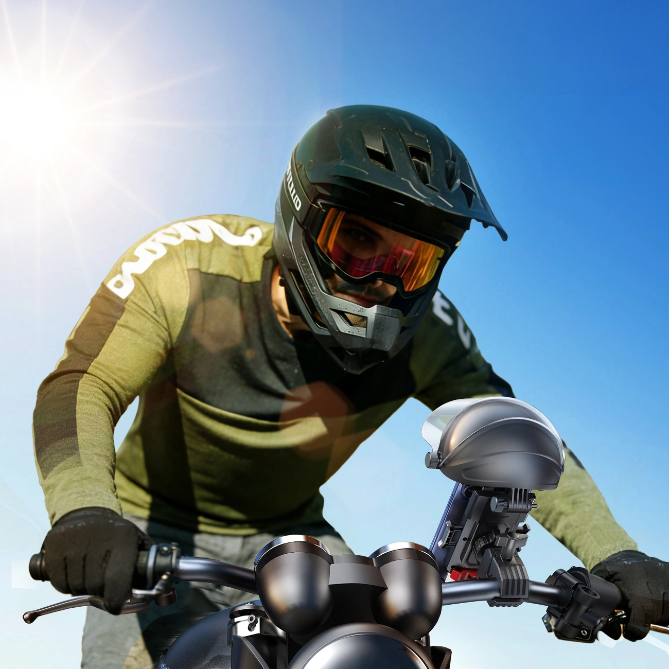 Supporto per Bicicletta e Motocicletta con Parasole Joyroom JR-ZS526, 4.7 pollici - 7 pollici, Nero