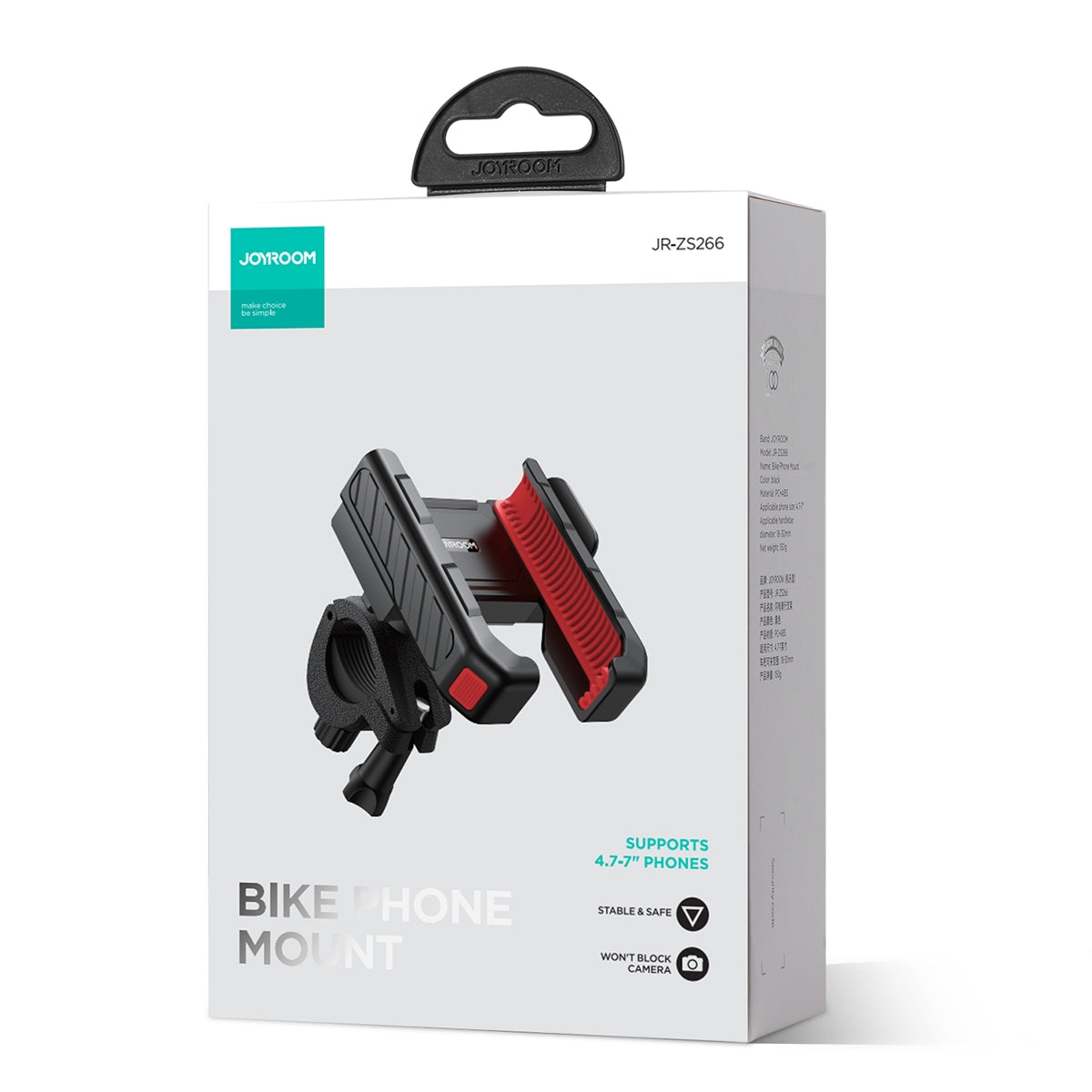 Supporto per Bicicletta Joyroom JR-ZS266, 4.7inch - 7inch, Nero