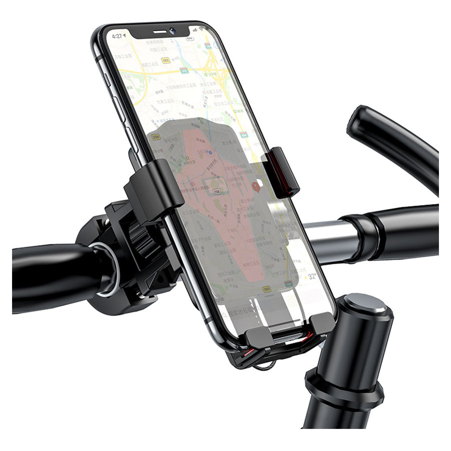 Supporto Bicicletta Motocicletta HOCO CA73, 4.5 pollici - 7 pollici, Nero Rosso