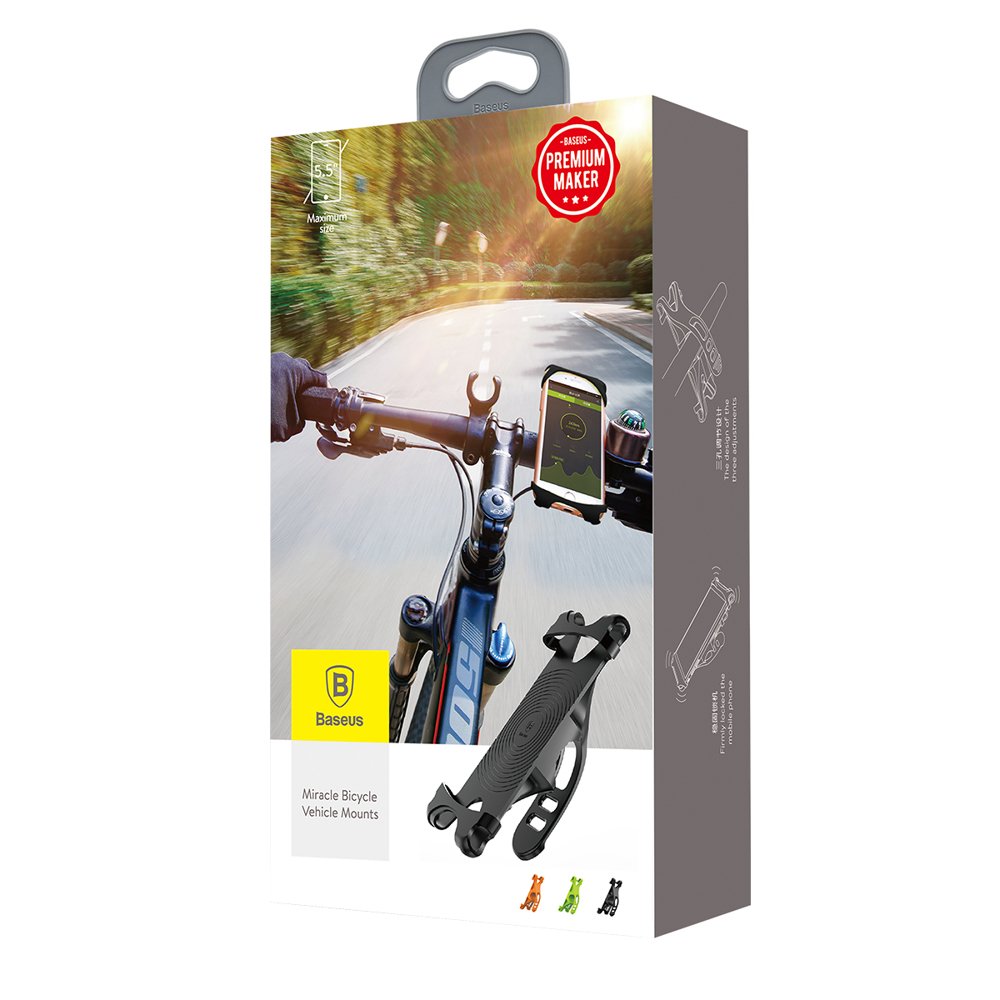 Baseus Miracle Supporto per bicicletta, universale, nero SUMIR-BY01 