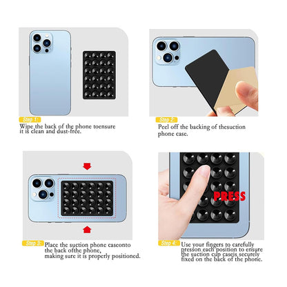 Supporto con Ventose Techsuit SB-PAD, Nero