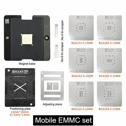 Supporto di Lavoro Reballing Amaoe per EMMC BGA 153 / 162 / 169 / 186 / 221 / 254