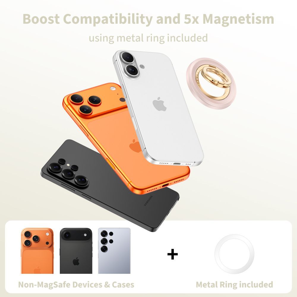 Supporto Anello Tech-Protect MMR700 Lamano, Universale, Rosa Dorato