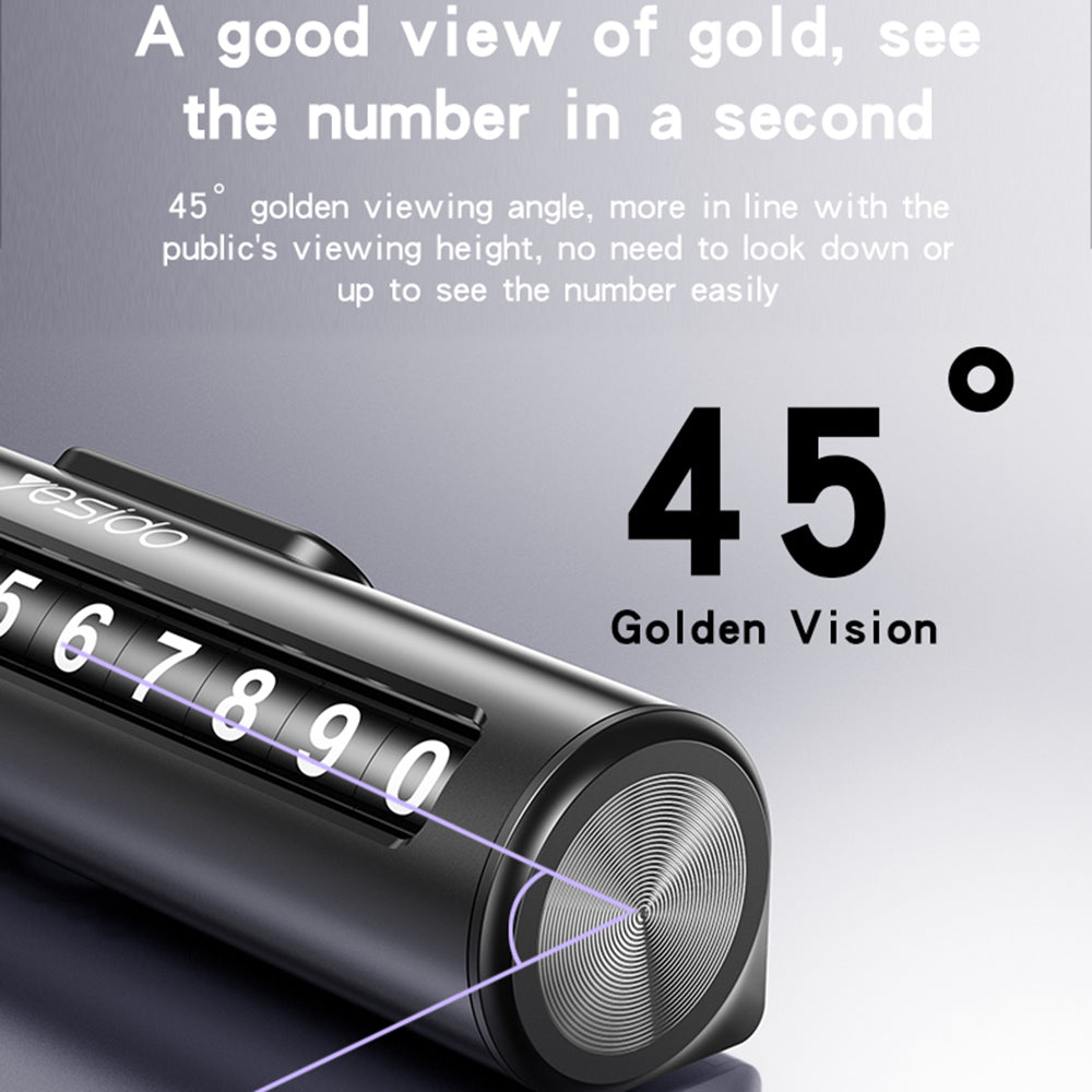 Supporto per Numero di Telefono Auto Yesido C202, Nero