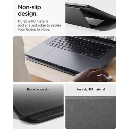 Supporto Spigen Slim Fold LD201-S7 per Laptop max. 14 pollici, Nero AMP11116
