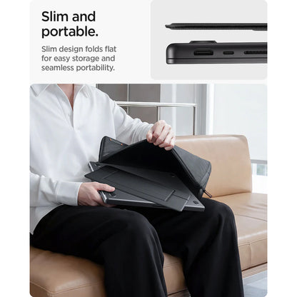 Supporto Spigen Slim Fold LD201-S7 per Laptop max. 14 pollici, Nero AMP11116