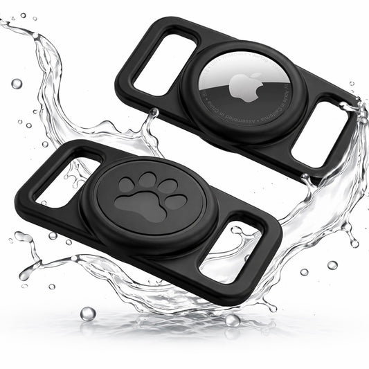 Supporto Techsuit BuddyGuard DG1 per Apple AirTag al Collare Animale Domestico, Nero