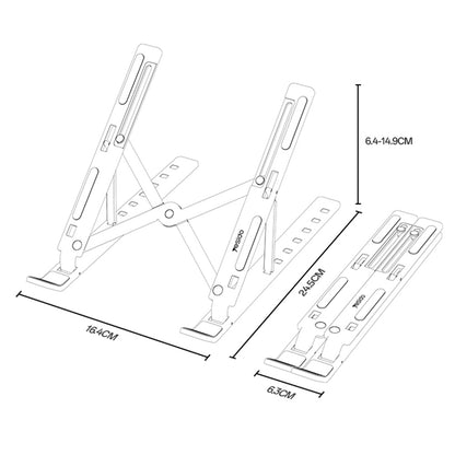Supporto Yesido LP07 per Laptop da 13 pollici a 20 pollici, Argento
