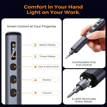 Axth Electric Screwdriver, 76in1, Gray