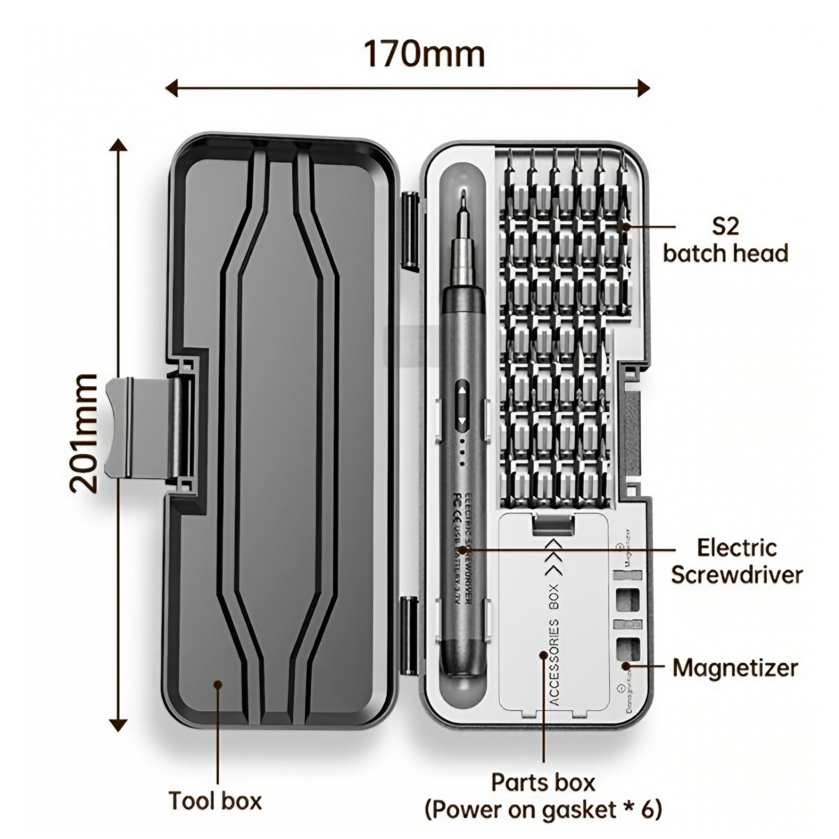 Cacciavite Elettrico OEM J1, 46in1, Blu