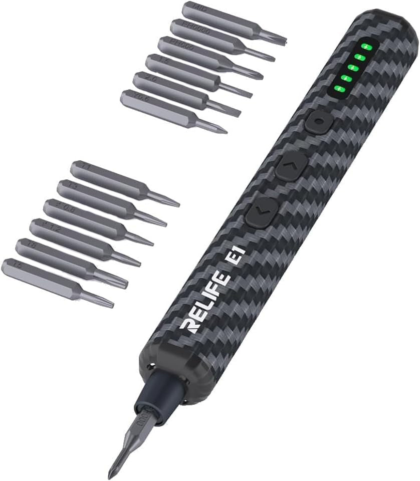 Cacciavite Elettrico Relife E1 Carbon, Nero