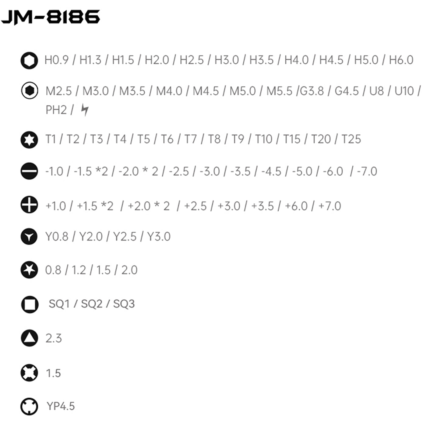 Surubelnita Jakemy JM-8186, 83in1