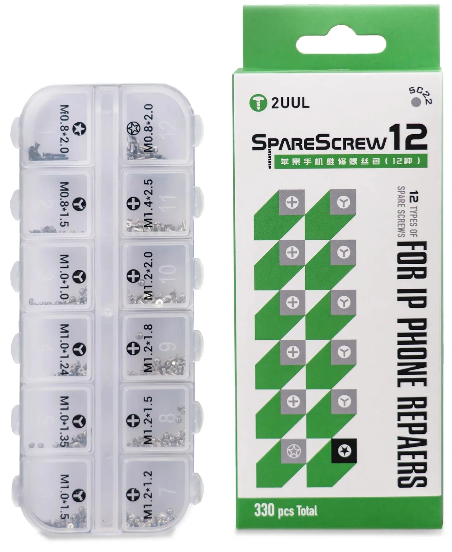 Viti 2UUL SC22 per Apple iPhone Series, 330in1
