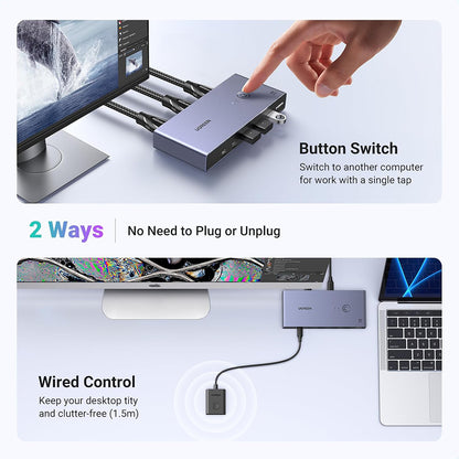 Switch Video UGREEN CM692, Grigio