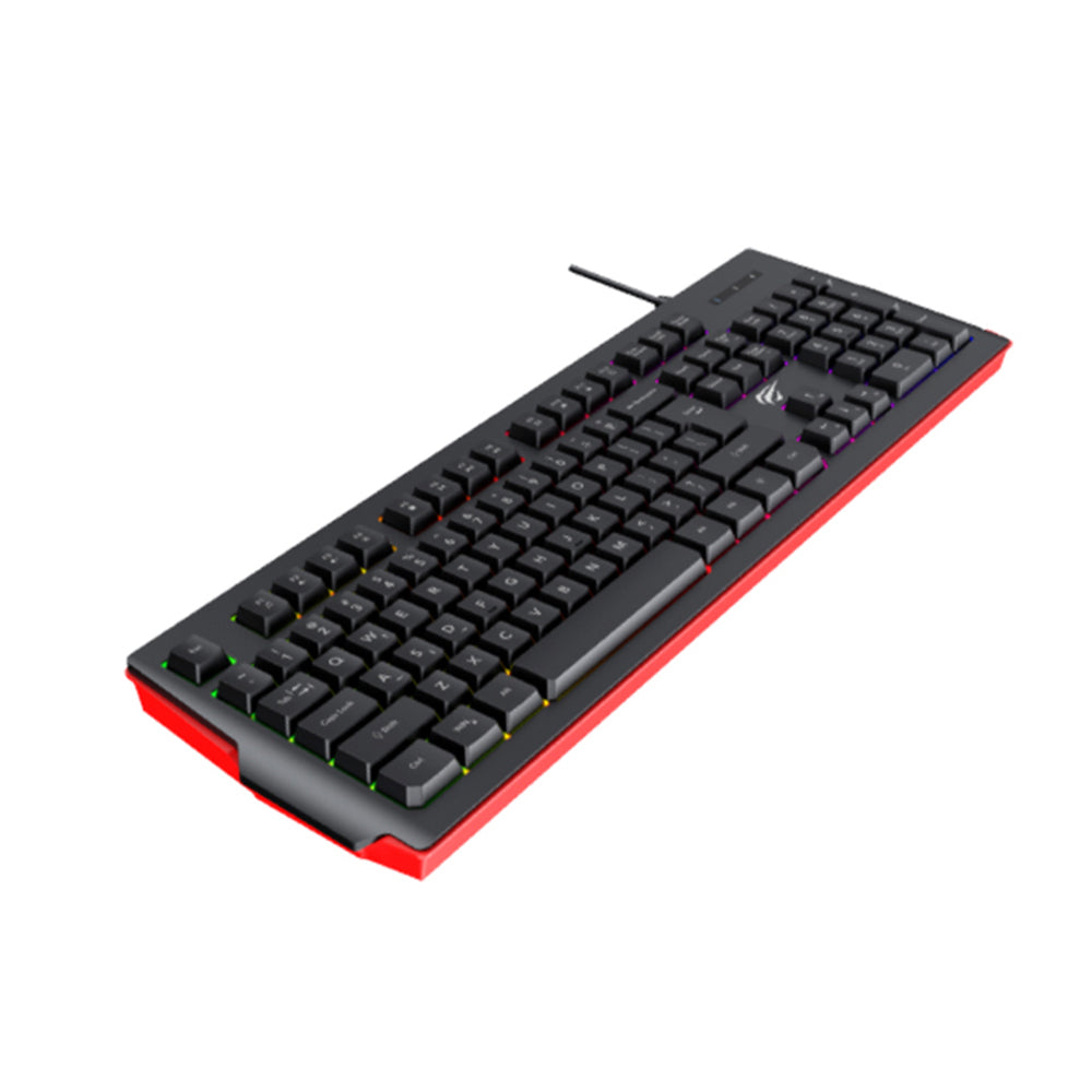 Tastiera Gaming HAVIT KB866L, RGB, 1.4m, Nera Rossa