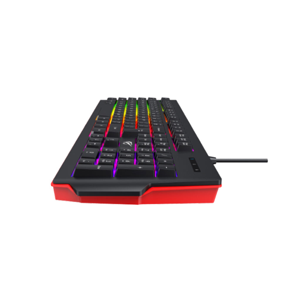 Tastiera Gaming HAVIT KB866L, RGB, 1.4m, Nera Rossa