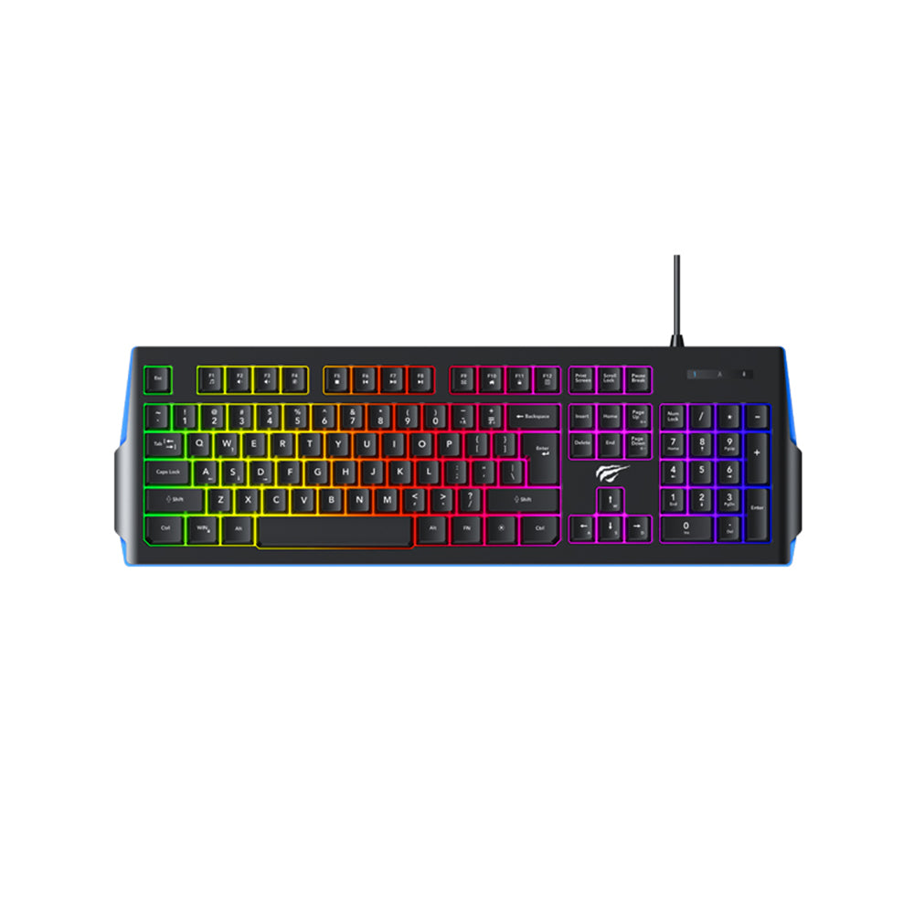 Tastiera Gaming HAVIT KB866L, RGB, 1.4m, Nera Rossa