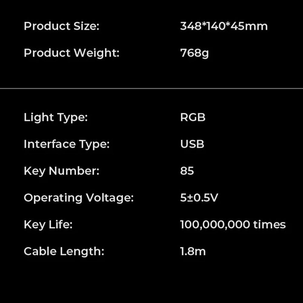 Tastiera Gaming HAVIT KB904L, RGB, 1.8m, Nero Verde