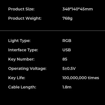 Tastiera Gaming HAVIT KB904L, RGB, 1.8m, Nero Verde