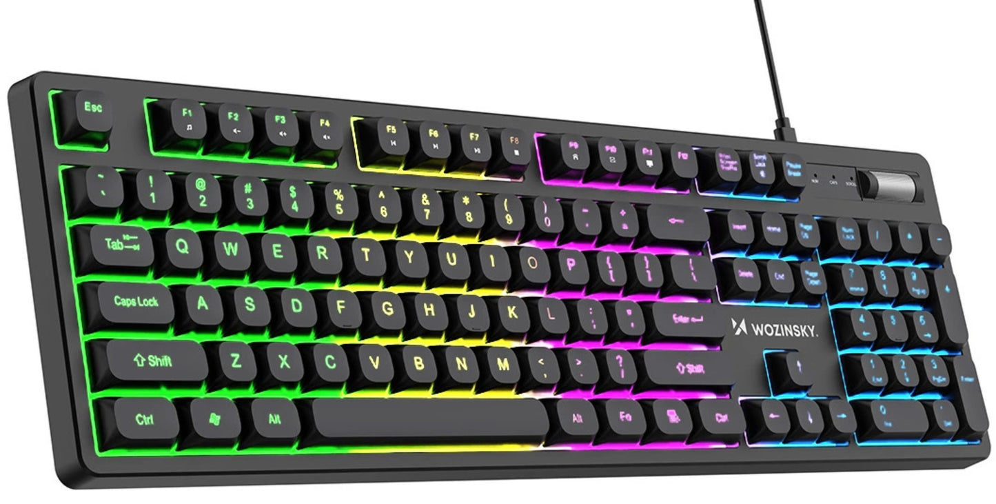 Tastiera Gaming Wired USB WZK WKG-200, RGB, 1,5m, Nera