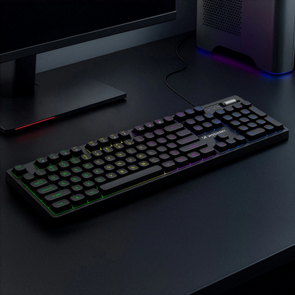 Tastiera Gaming Wired USB WZK WKG-200, RGB, 1,5m, Nera