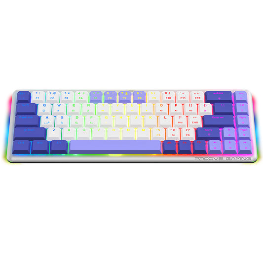 Tastiera Gaming Wireless Proove AFK, RGB, BT / Wi-Fi / Cablata, 1.5m, Bianca WKAFKEN22002