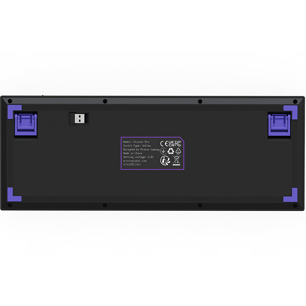 Tastiera Gaming Wireless Proove Slicker Pro, RGB, BT / Wi-Fi / Cablata, 1.8m, Nera WKSLPEN22416