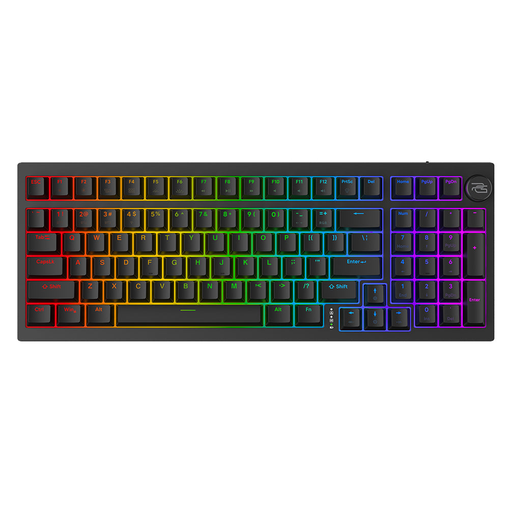 Tastiera Gaming Wireless Proove Slicker, RGB, BT / Wi-Fi / Cablata, 1.8m, Nera WKSLEN00022401