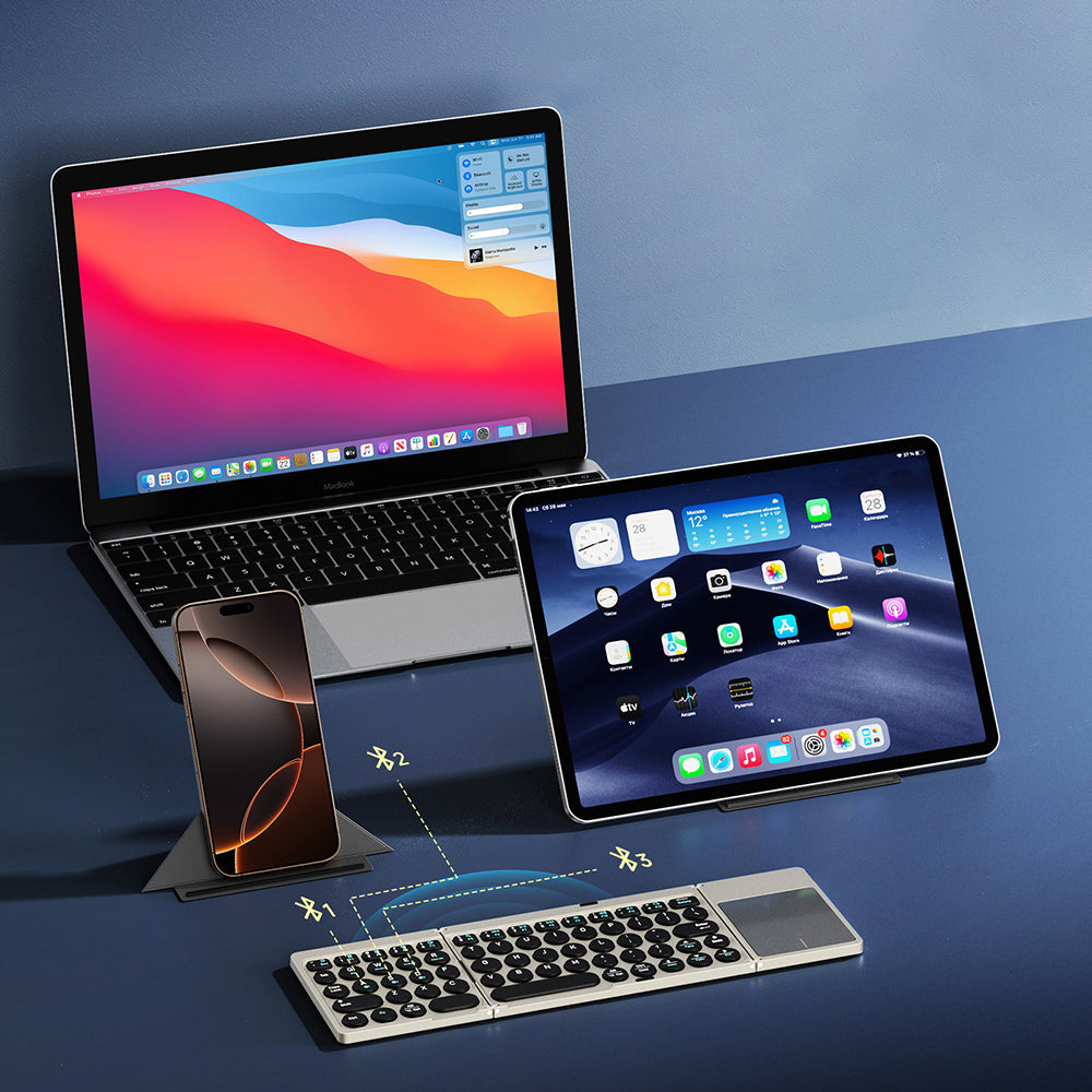 Tastiera Pieghevole Bluetooth DUX DUCIS, Nera