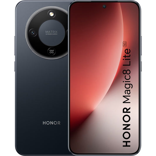 Honor Magic8 Lite 5G Dual SIM Mobile Phone, 256GB, 8GB, Midnight Black 5109BYQT