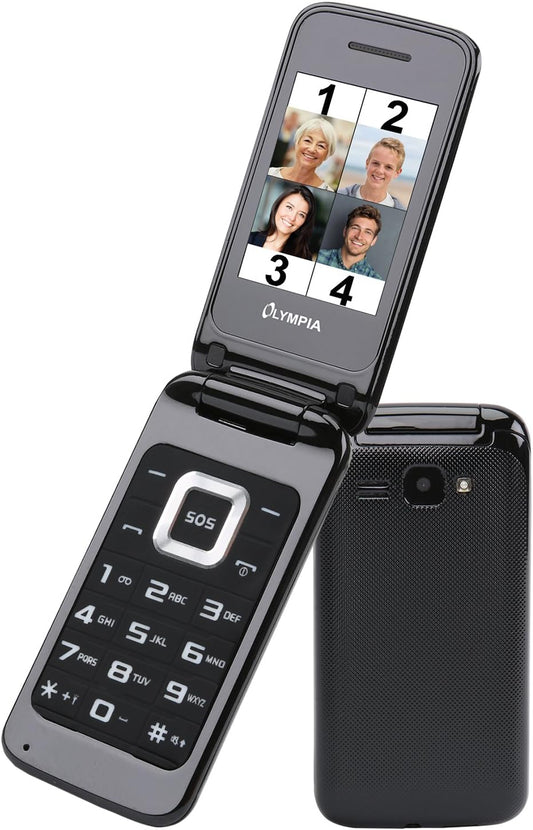 Telefono Cellulare Olympia Luna Dual SIM, Nero 2210