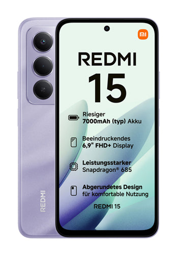 Telefono Mobile Xiaomi Redmi Note 15 5G, 256GB, 8GB, Purple MZB0LWFEU