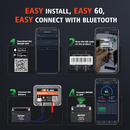 Tester Bluetooth Monitoraggio Batteria Auto Ancel BM200