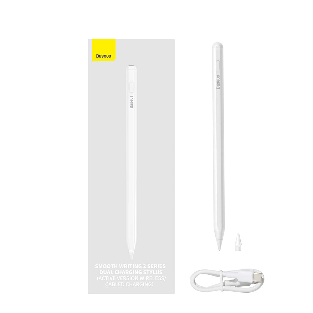 Touch Pen Baseus Smooth Writing 2 Series per Apple iPad, Versione Wireless Attiva, Bianco SXBC080102