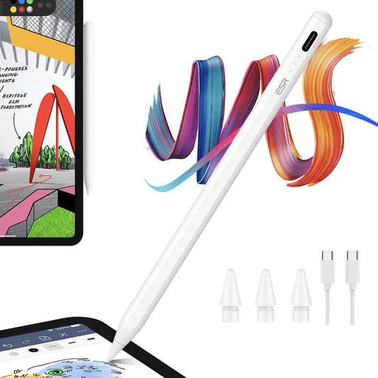 Touch Pen ESR per Apple iPad, Versione Attiva, Bianco
