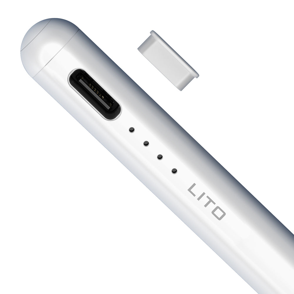 Touch Pen Lito K1 per Apple iPad, Versione Attiva, Bianco