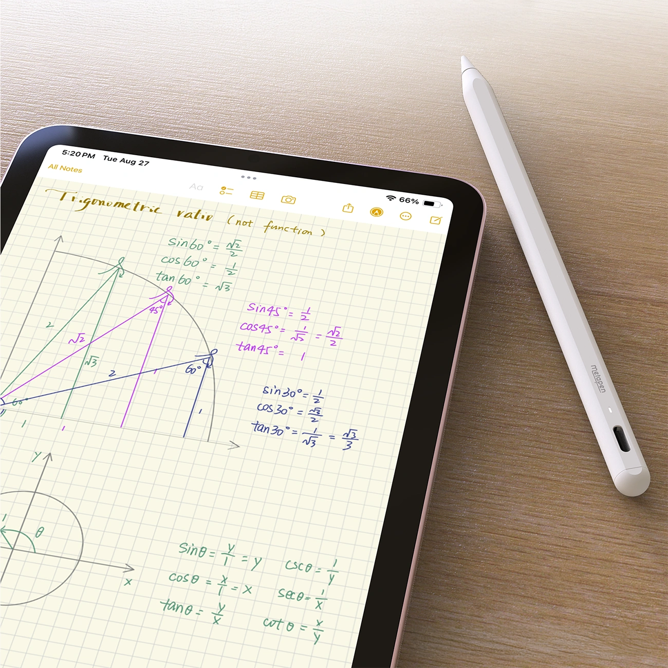 Touch Pen Metapen A8 per Apple iPad, Versione Active, Bianco ME-APP152