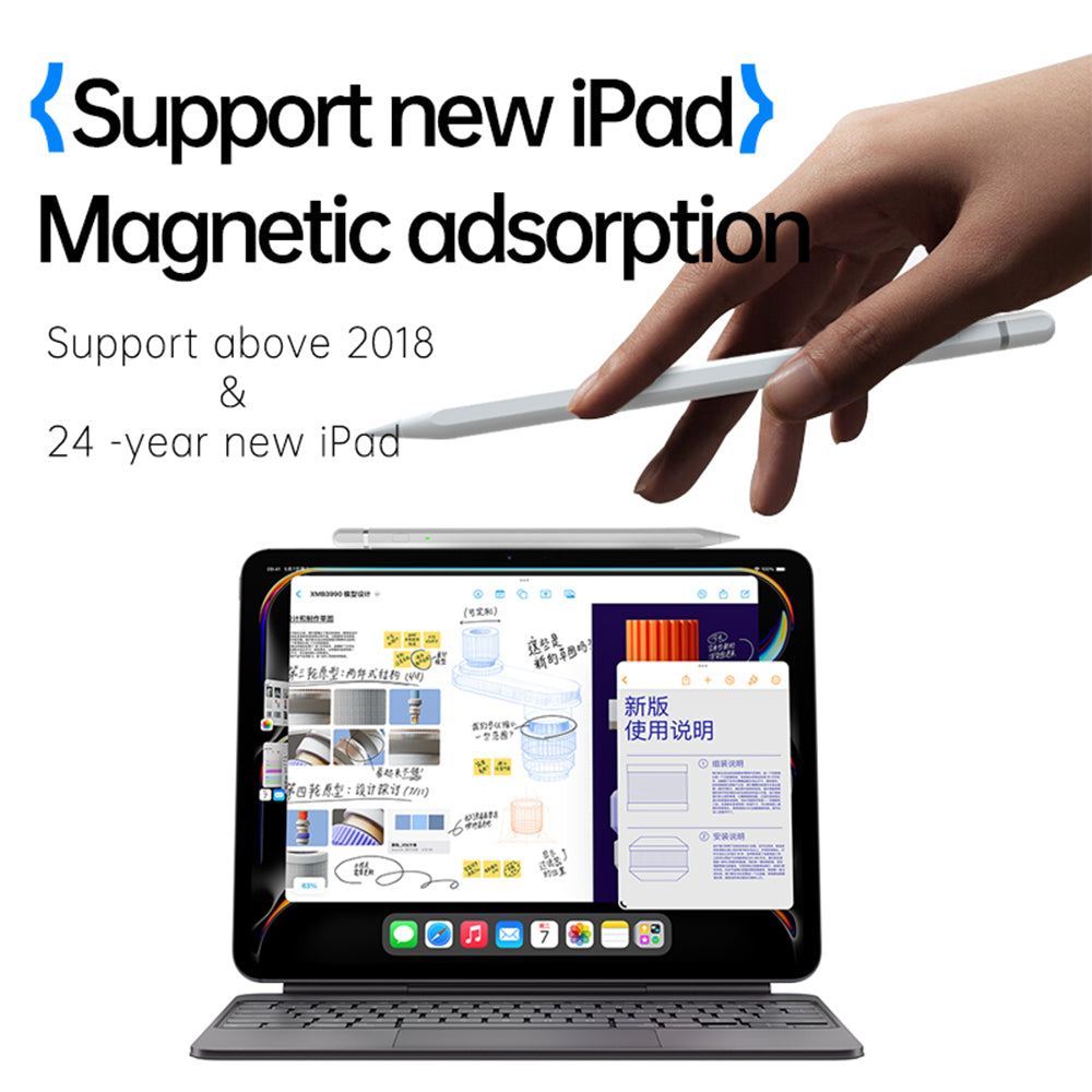 Touch Pen Techsuit AP01 Pro per Apple iPad, Versione Attiva, Bianco