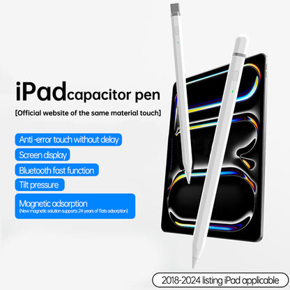 Touch Pen Techsuit AP01 Pro per Apple iPad, Versione Attiva, Bianco