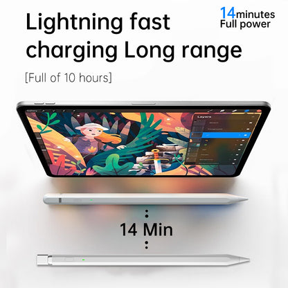 Touch Pen Techsuit AP01 Pro per Apple iPad, Versione Attiva, Bianco