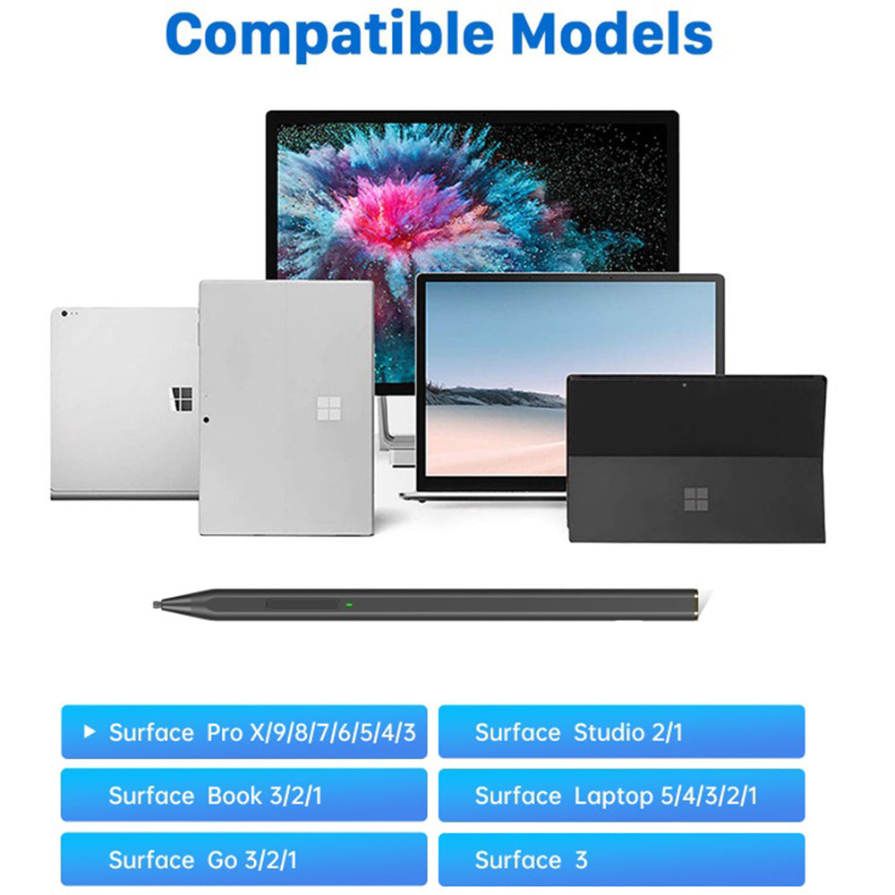 Touch Pen Techsuit C581-C per Microsoft Surface, Versione Attiva, Nero