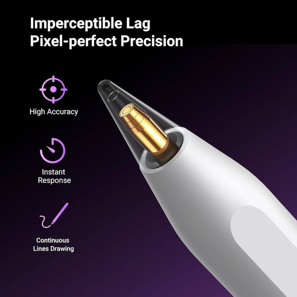 Touch Pen UGREEN per Apple iPad, Versione Attiva, Bianco