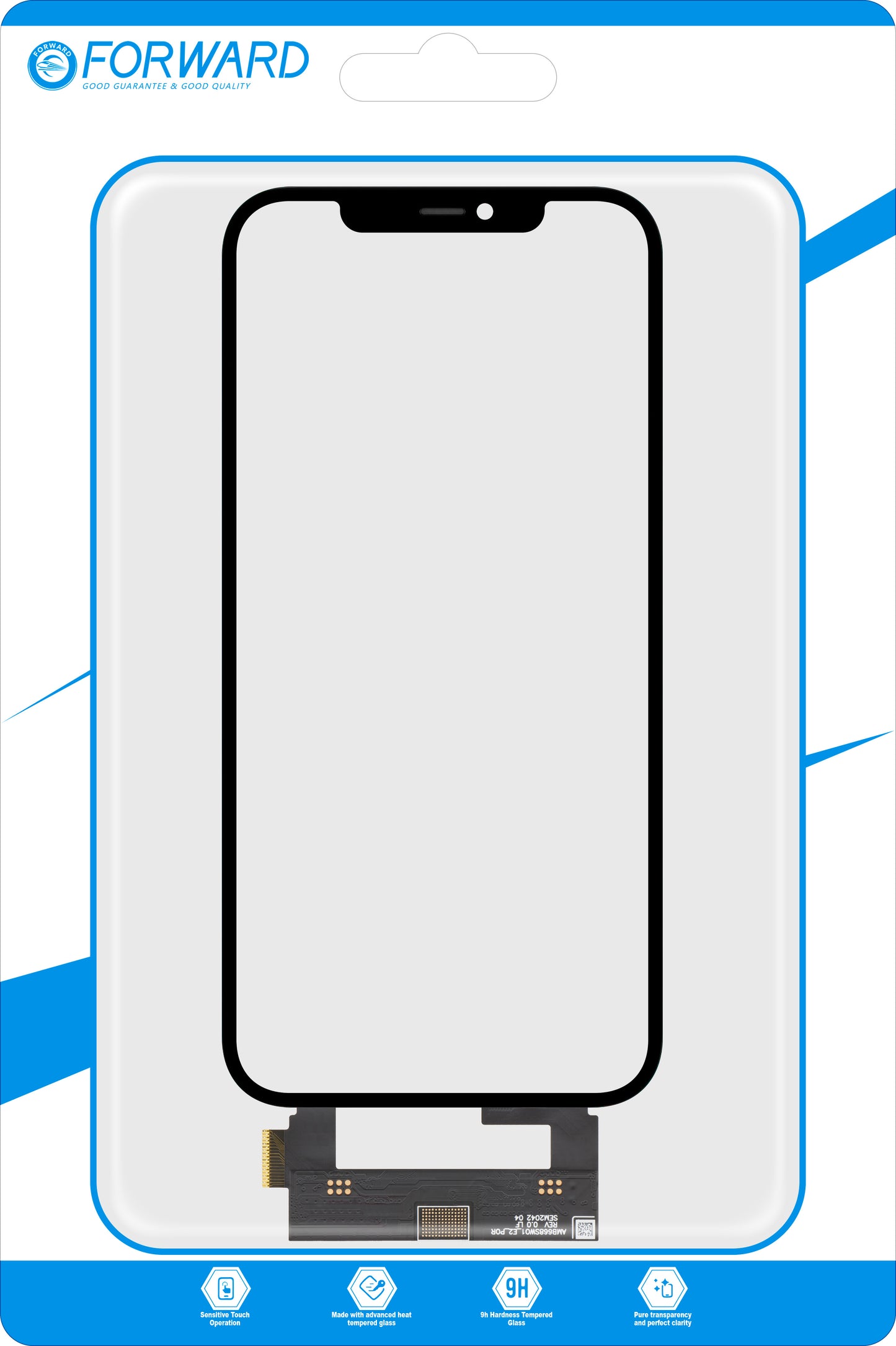 Touchscreen Forward Guard OCA per Apple iPhone 12 Pro Max, Versione IC, Nero