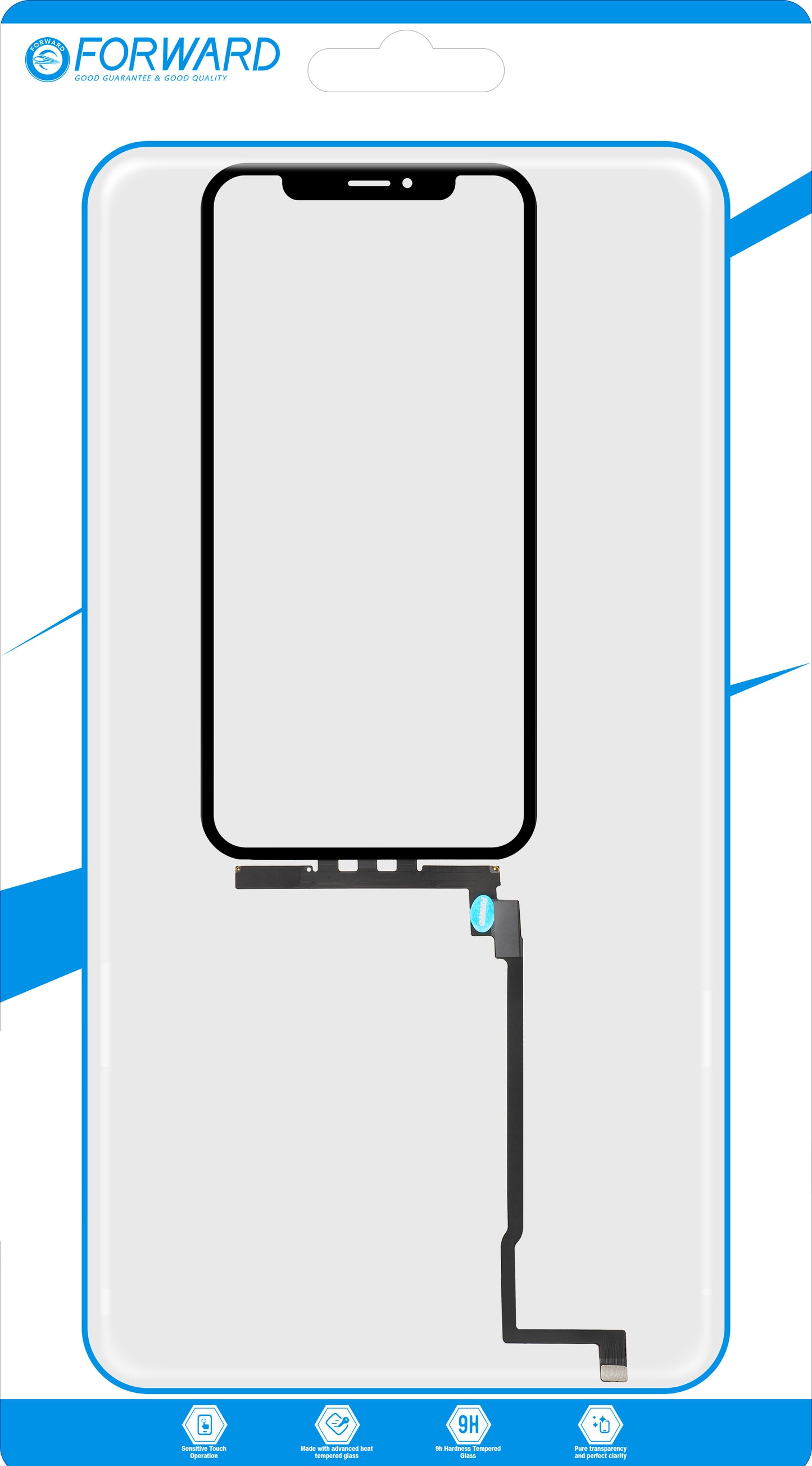 Touchscreen Forward Guard OCA per Apple iPhone 11 Pro Max, Versione IC, Nero