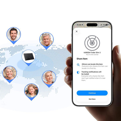 UGREEN SmartTag Smart Finder Slim 3 CM921 per iOS Series, Nero