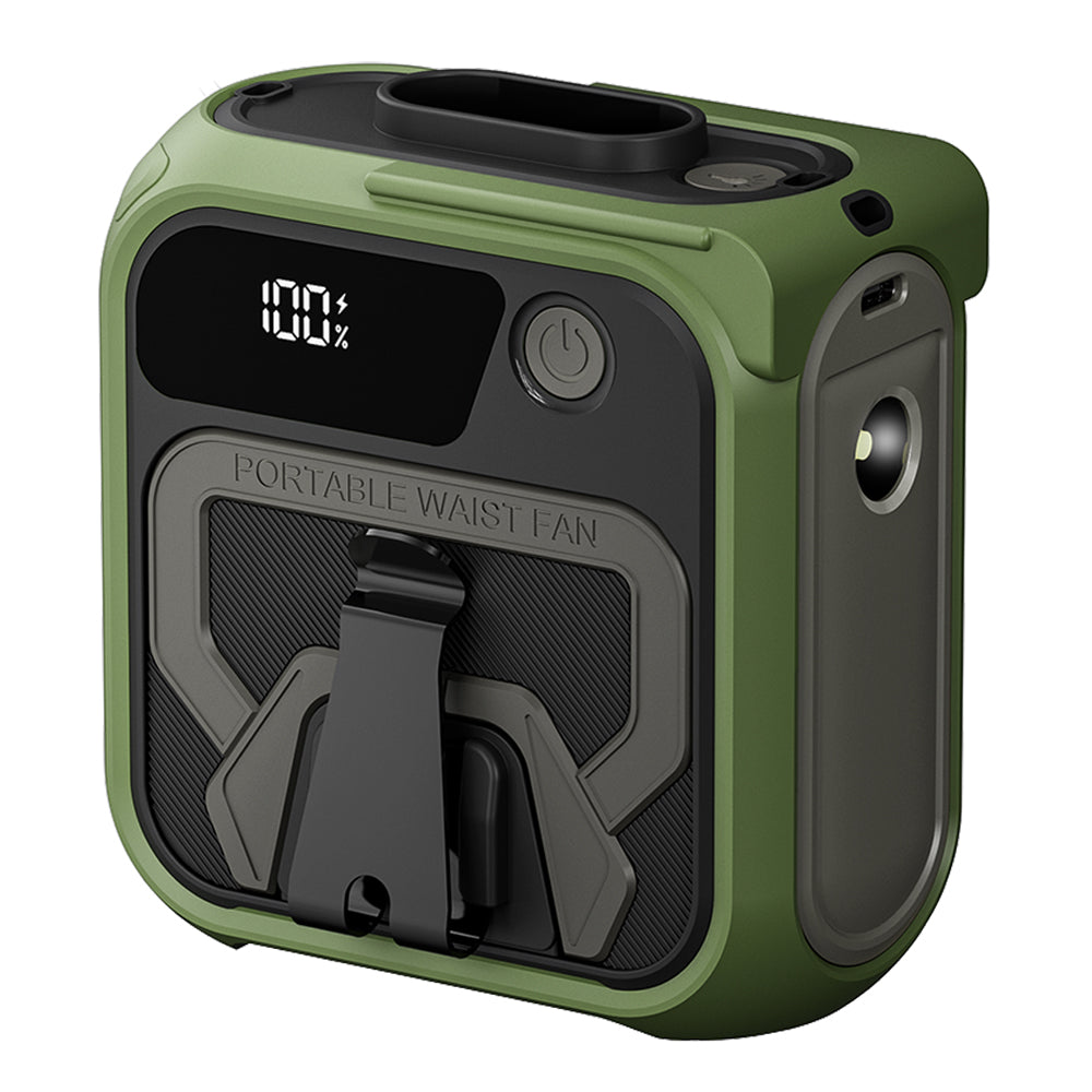 Ventilatore Portatile Techsuit Z13 con batteria esterna 10000mAh, Verde