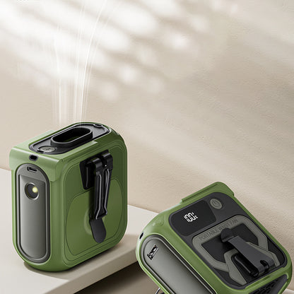 Ventilatore Portatile Techsuit Z13 con batteria esterna 10000mAh, Verde
