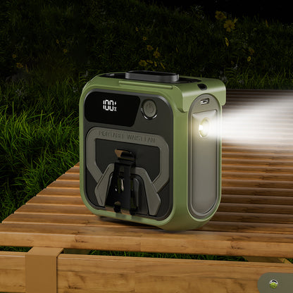 Ventilatore Portatile Techsuit Z13 con batteria esterna 10000mAh, Verde